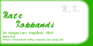 mate koppandi business card